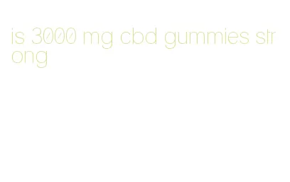 is 3000 mg cbd gummies strong
