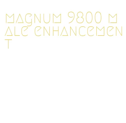 magnum 9800 male enhancement