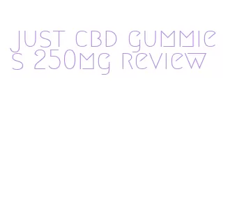 just cbd gummies 250mg review