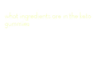 what ingredients are in the keto gummies