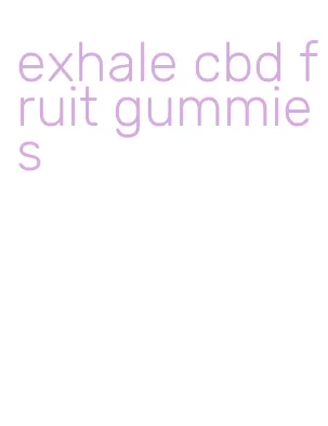 exhale cbd fruit gummies