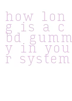 how long is a cbd gummy in your system