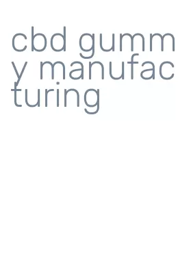 cbd gummy manufacturing