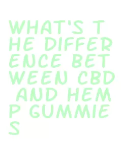 what's the difference between cbd and hemp gummies