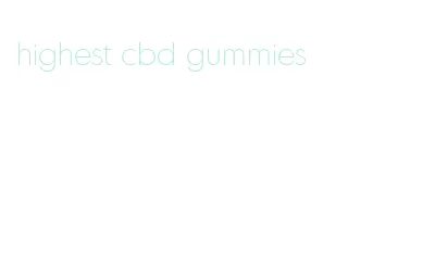 highest cbd gummies