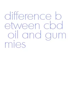 difference between cbd oil and gummies