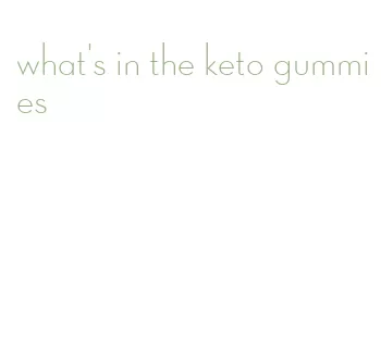 what's in the keto gummies