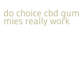 do choice cbd gummies really work