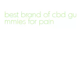 best brand of cbd gummies for pain