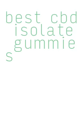 best cbd isolate gummies