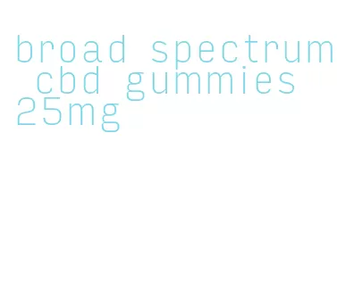 broad spectrum cbd gummies 25mg