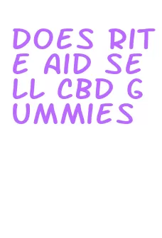 does rite aid sell cbd gummies