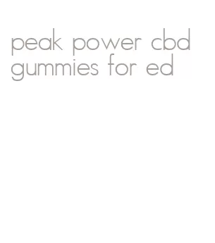 peak power cbd gummies for ed