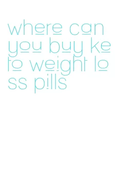 where can you buy keto weight loss pills