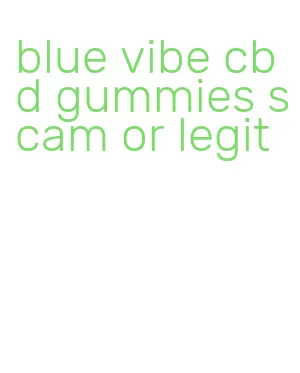 blue vibe cbd gummies scam or legit