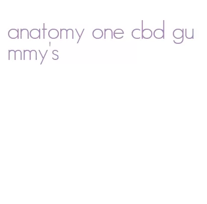 anatomy one cbd gummy's