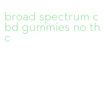 broad spectrum cbd gummies no thc