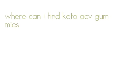 where can i find keto acv gummies