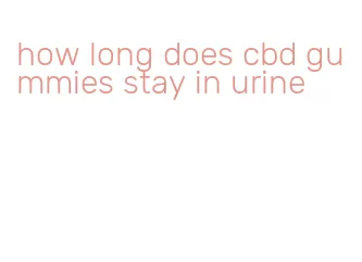 how long does cbd gummies stay in urine