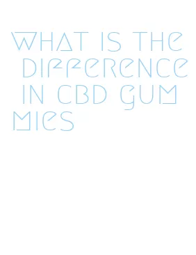 what is the difference in cbd gummies