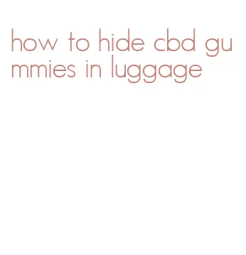 how to hide cbd gummies in luggage