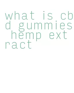 what is cbd gummies hemp extract