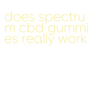 does spectrum cbd gummies really work