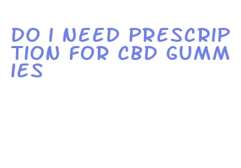 do i need prescription for cbd gummies
