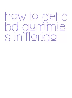 how to get cbd gummies in florida