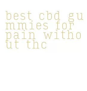 best cbd gummies for pain without thc