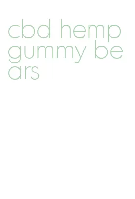 cbd hemp gummy bears