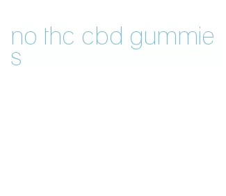 no thc cbd gummies