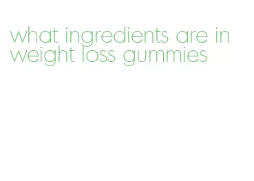 what ingredients are in weight loss gummies