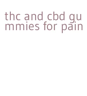 thc and cbd gummies for pain