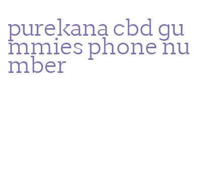 purekana cbd gummies phone number
