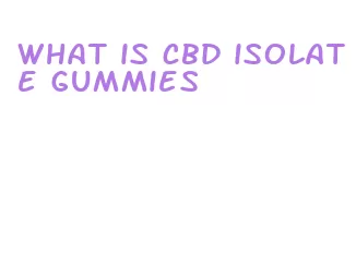 what is cbd isolate gummies