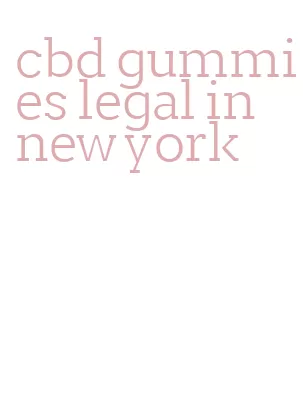 cbd gummies legal in new york