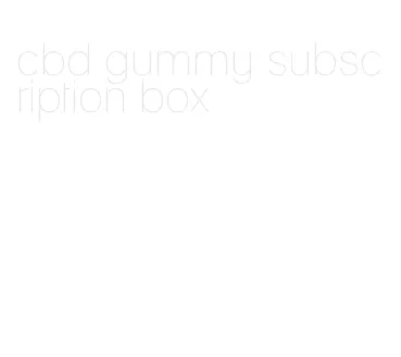 cbd gummy subscription box