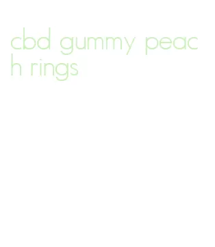 cbd gummy peach rings