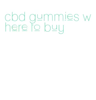 cbd gummies where to buy