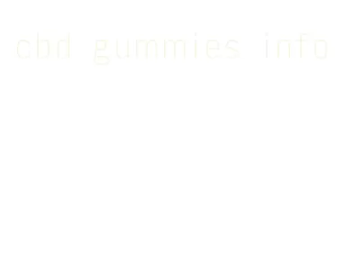 cbd gummies info