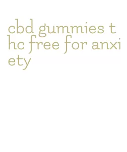 cbd gummies thc free for anxiety