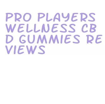 pro players wellness cbd gummies reviews