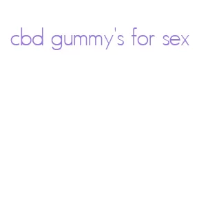 cbd gummy's for sex