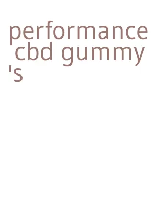 performance cbd gummy's