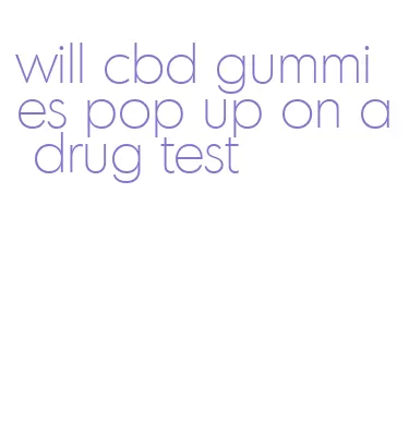 will cbd gummies pop up on a drug test