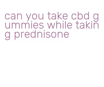 can you take cbd gummies while taking prednisone