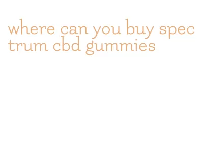 where can you buy spectrum cbd gummies