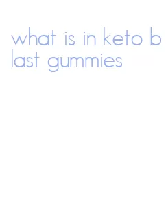 what is in keto blast gummies