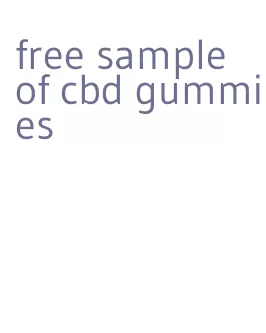 free sample of cbd gummies